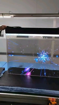 55'' 30'' Self Emission Capacitive Touch Display PCAP Table Stand Transparent OLED Signage