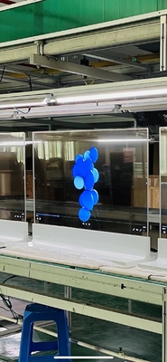 55'' 30'' Self Emission Capacitive Touch Display PCAP Table Stand Transparent OLED Signage