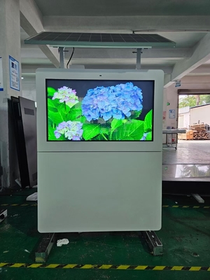 55inch Landscape Outdoor Digital Signage Display Totem Solar-Powered LCD Advertising Billboard Display
