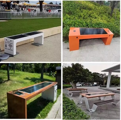 Outdoor Park Solar Smart Chair Multi-functional Leisure For Mobile Phone Wireless Charging