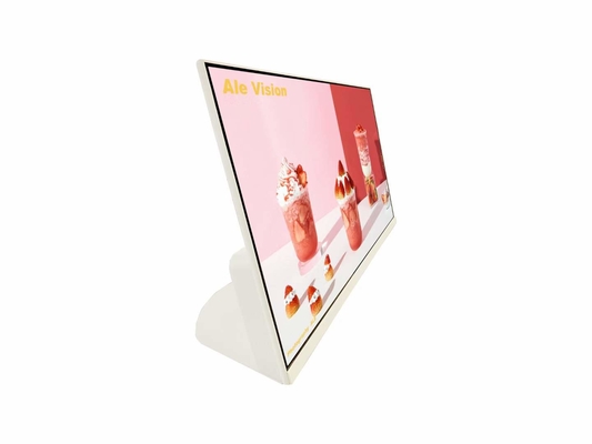 13.3 Inch Super Slim Desktop Kiosk Table Small LCD Digital Signage On Table Advertising Player Portable Wifi