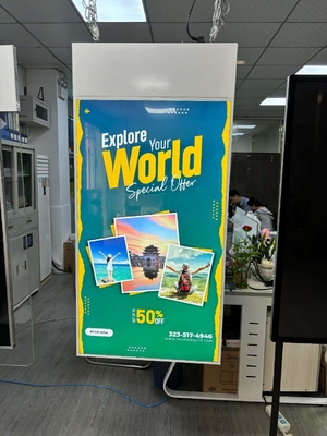 Indoor High Brightness 55'' Ceiling Hanging LCD Digital Signage Display for Advertising