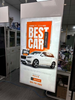 Indoor High Brightness 55'' Ceiling Hanging LCD Digital Signage Display for Advertising