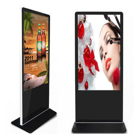 32-86inch Black White Lcd Free Standing Digital Signage Aluminum Shell Super Thin