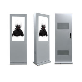 Floor Standing Outdoor Digital Signage 55 Inch , Interactive Touch Screen Digital Signage