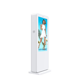 Floor Standing Outdoor Digital Signage 55 Inch , Interactive Touch Screen Digital Signage