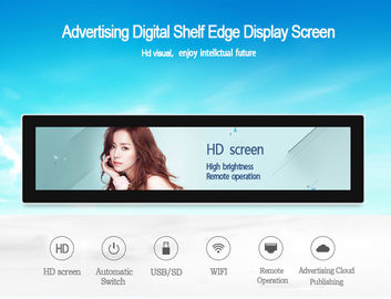 Ultra Wide Stretched Bar Lcd Monitor , Lcd Advertising Screen 0.102x0.285mm Pixel Pitch