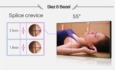 3x3 2x2 4k Video Wall With Floor Stand Bracket 55'' Low Power Consumption