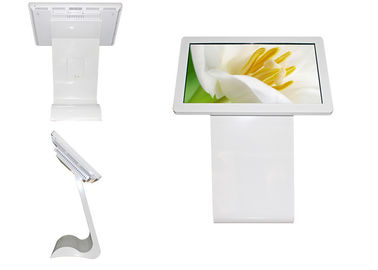 S Shaped LCD Touch Screen Kiosk Elegant Design With Built - In Speaker