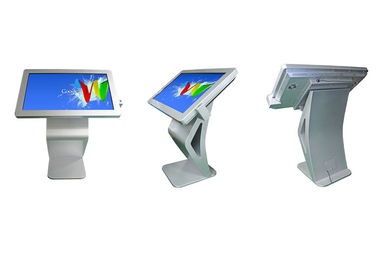 S Shaped LCD Touch Screen Kiosk Elegant Design With Built - In Speaker