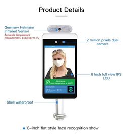 15W 8 Inch Face Recognition Infrared Human Body Thermometer