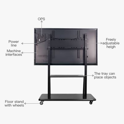 98 Inch 280W Portable Interactive Whiteboard 3840*2160
