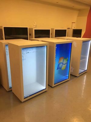 1920X1080 49inch Transparent LCD Cabinet Box 400cd/m2
